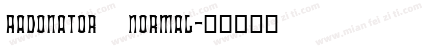 Radonator  Normal字体转换